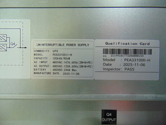 UPS de baixa frequência em linha 10-200kVA Alta voltagem 480Vac/60Hz
